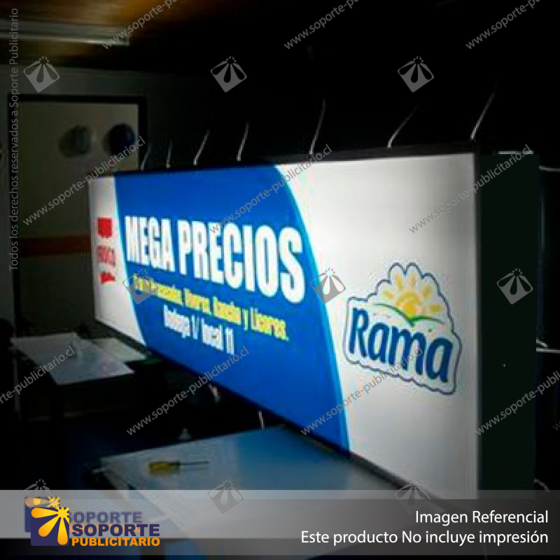 CAJA DE LUZ 1.00*1.50 MTS ILUMINACION CON TUBO FLUORESCENTE – HOLDING PROD