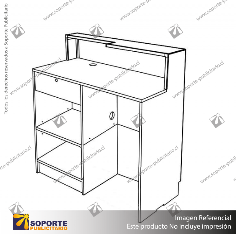XPK000565-COUNTERTOPCASHIER-DESK-WITH-LOCKABLE-DRAWER