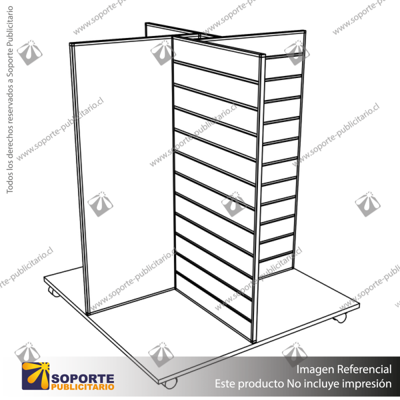 XPK000740-FOUR-SIDED-FLOOR-DISPLAY-UNIT