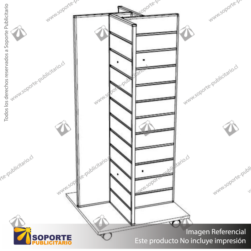 XPK000743-FOUR-SIDED-FLOOR-DISPLAY-UNIT